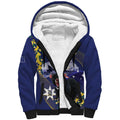Tasimania Devil Australia Day Sherpa Hoodie Aussie Aussie Aussie Oi! Oi! Oi! - Blue