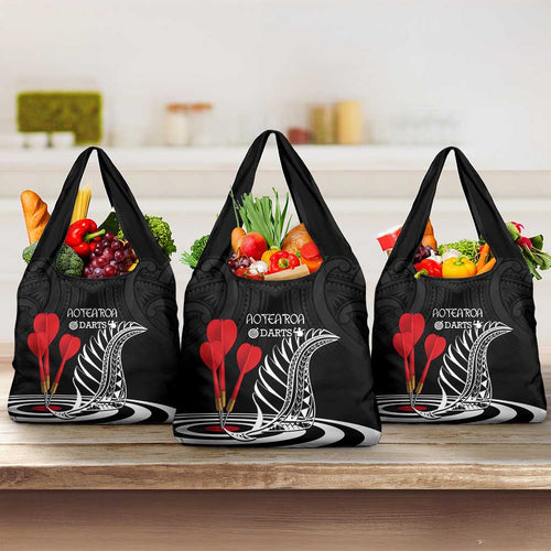 New Zealand Darts Grocery Bag Aotearoa Maori Fern Bring It On
