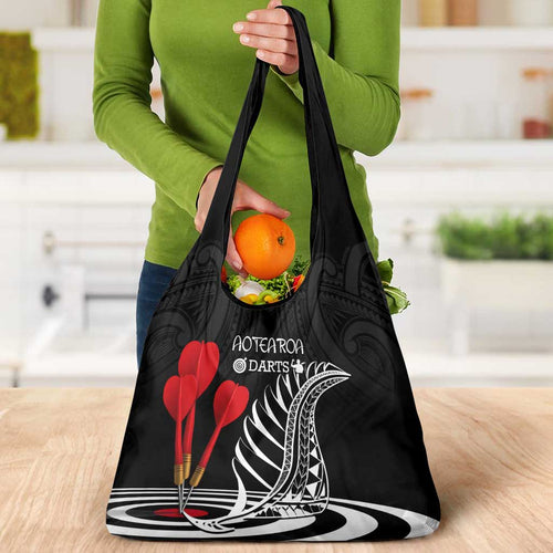 New Zealand Darts Grocery Bag Aotearoa Maori Fern Bring It On