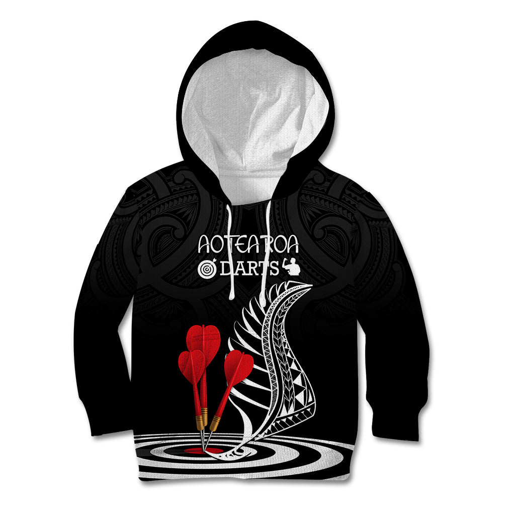 personalised-new-zealand-darts-kid-hoodie-aotearoa-maori-fern-bring-it-on