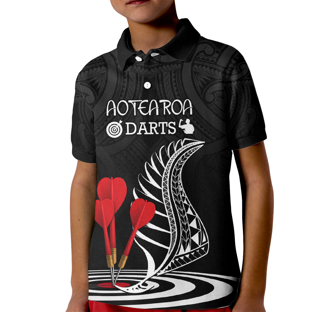 personalised-new-zealand-darts-kid-polo-shirt-aotearoa-maori-fern-bring-it-on