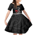 personalised-new-zealand-darts-kid-short-sleeve-dress-aotearoa-maori-fern-bring-it-on