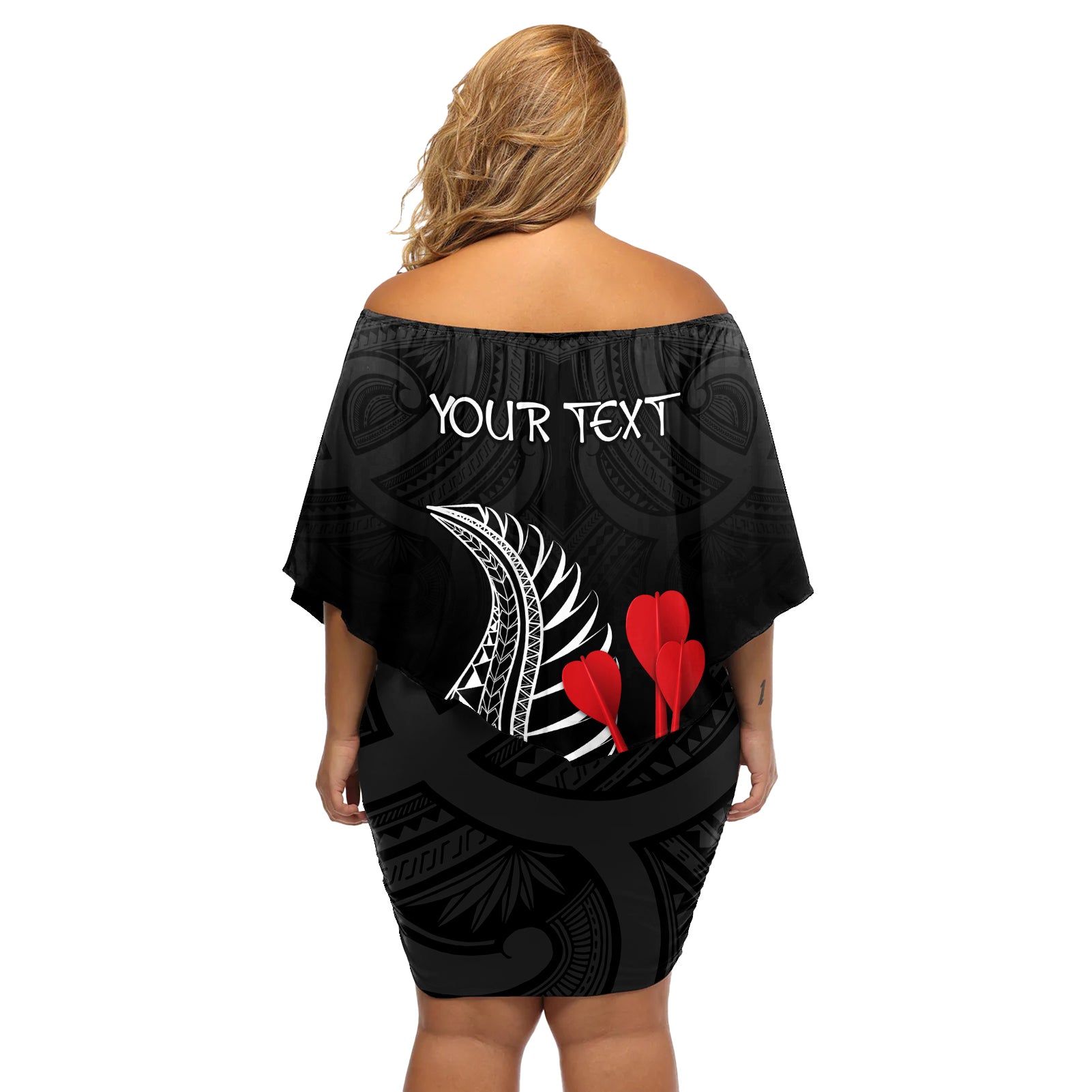 personalised-new-zealand-darts-off-shoulder-short-dress-aotearoa-maori-fern-bring-it-on