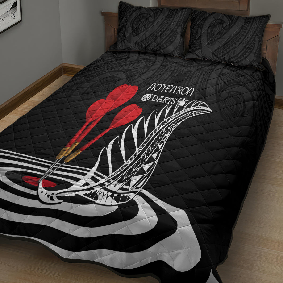 new-zealand-darts-quilt-bed-set-aotearoa-maori-fern-bring-it-on