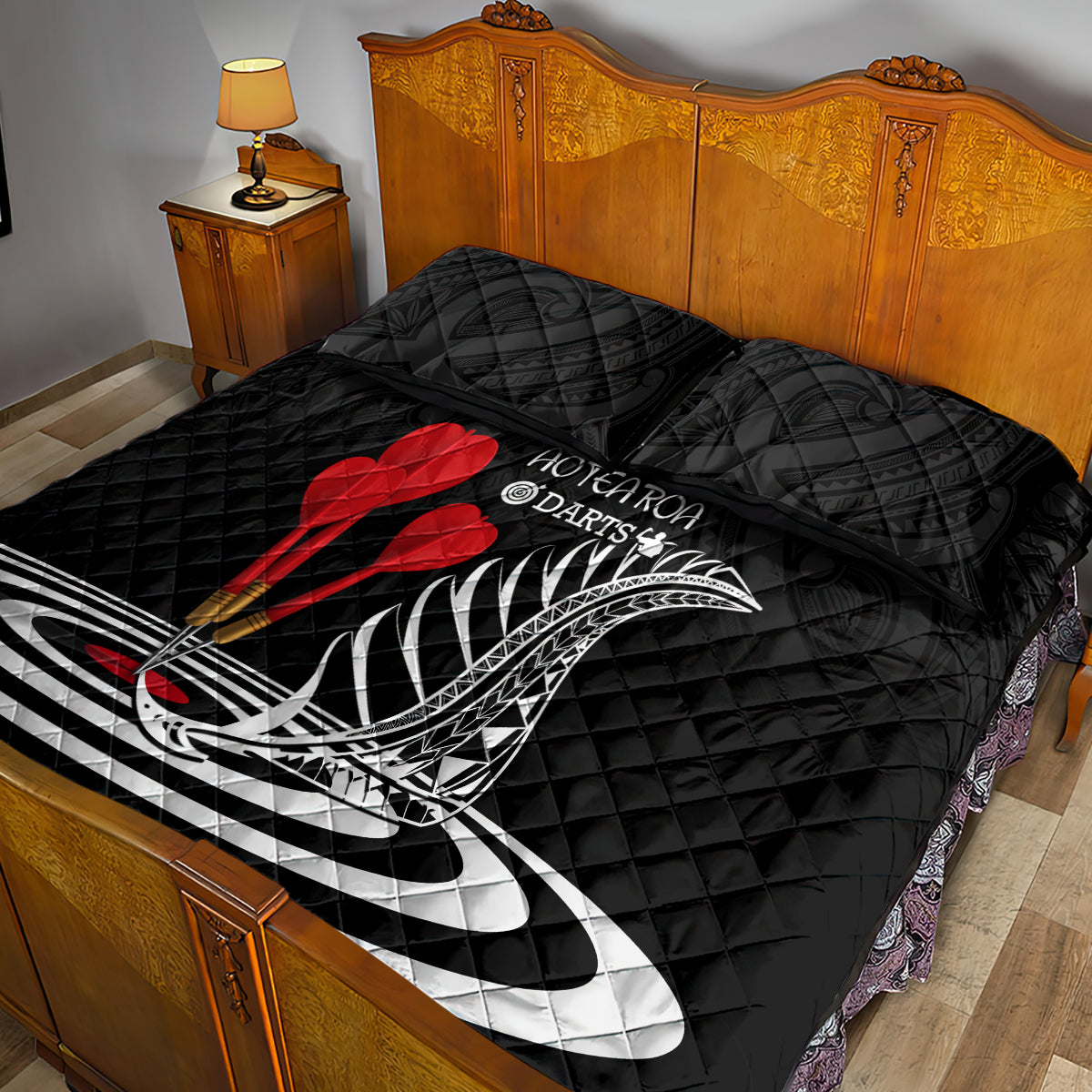 new-zealand-darts-quilt-bed-set-aotearoa-maori-fern-bring-it-on