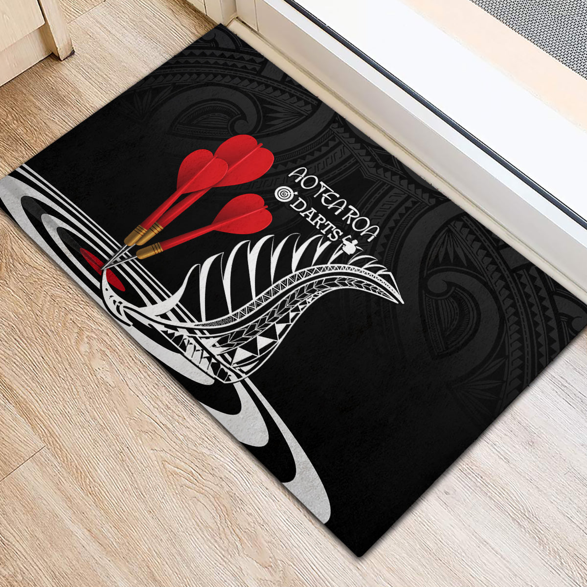 new-zealand-darts-rubber-doormat-aotearoa-maori-fern-bring-it-on