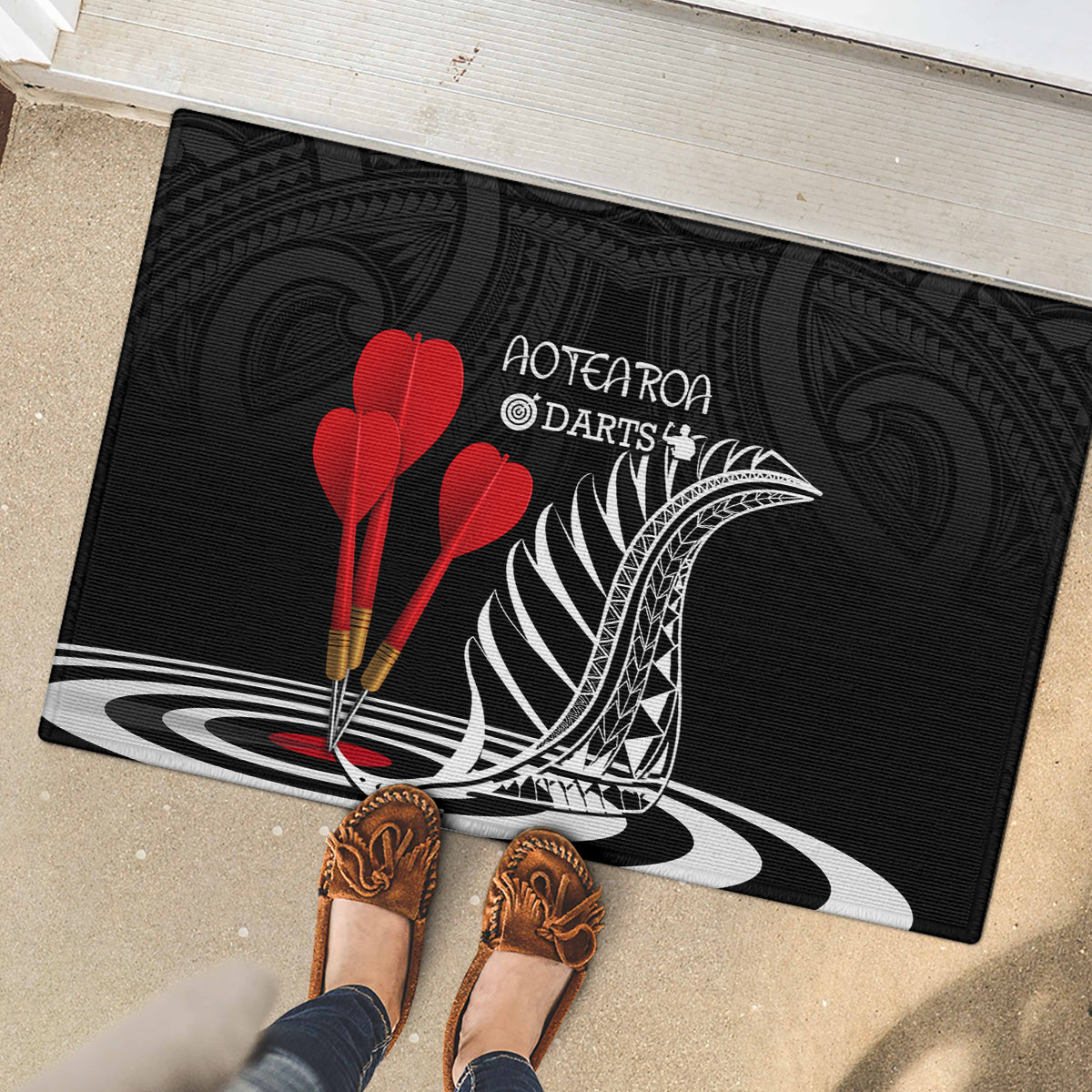 new-zealand-darts-rubber-doormat-aotearoa-maori-fern-bring-it-on