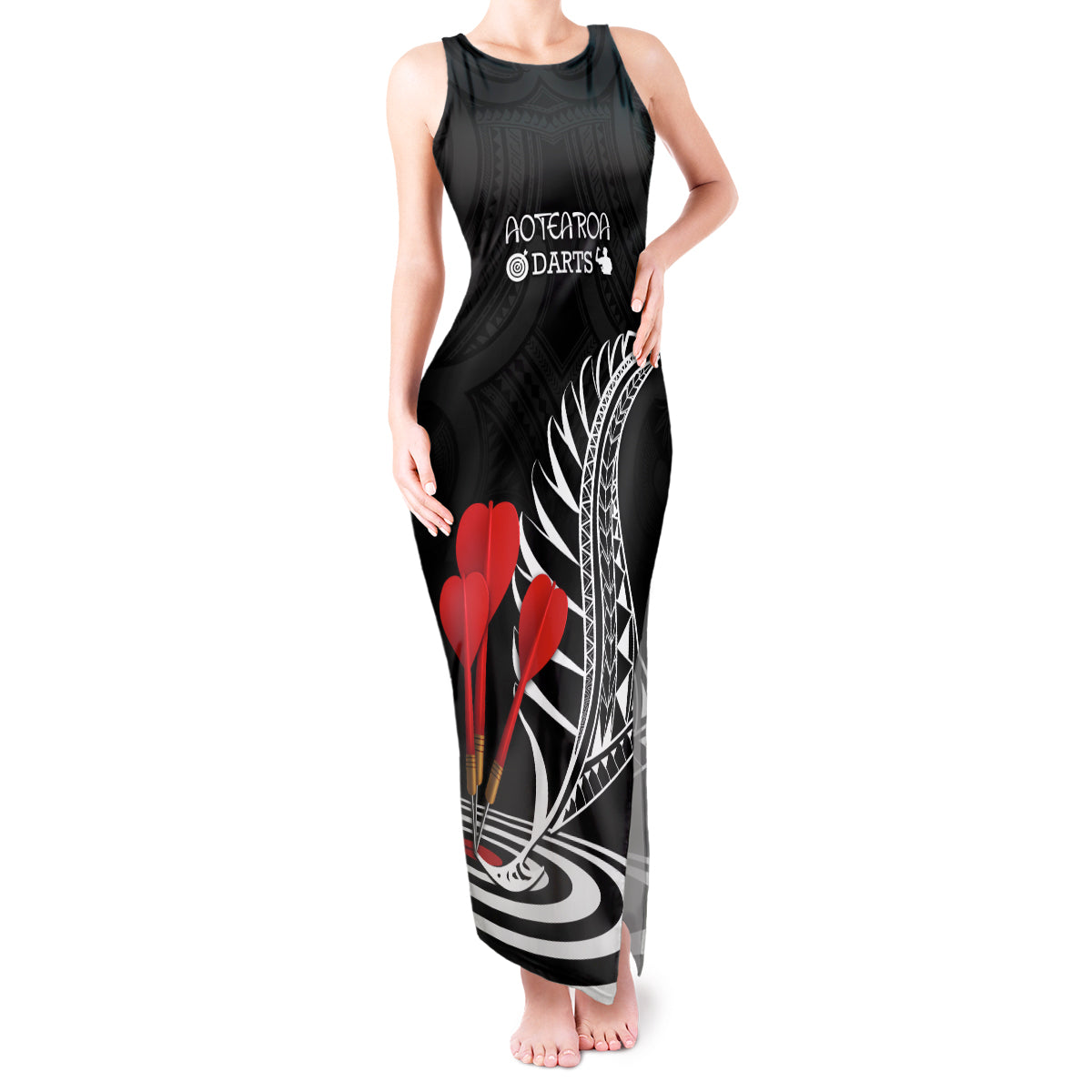 personalised-new-zealand-darts-tank-maxi-dress-aotearoa-maori-fern-bring-it-on