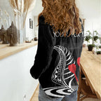 personalised-new-zealand-darts-women-casual-shirt-aotearoa-maori-fern-bring-it-on