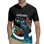 Personalised Valentine's Day New Zealand Rugby Jersey Tui Bird Couple Kowhaiwhai Mix Pohutukawa