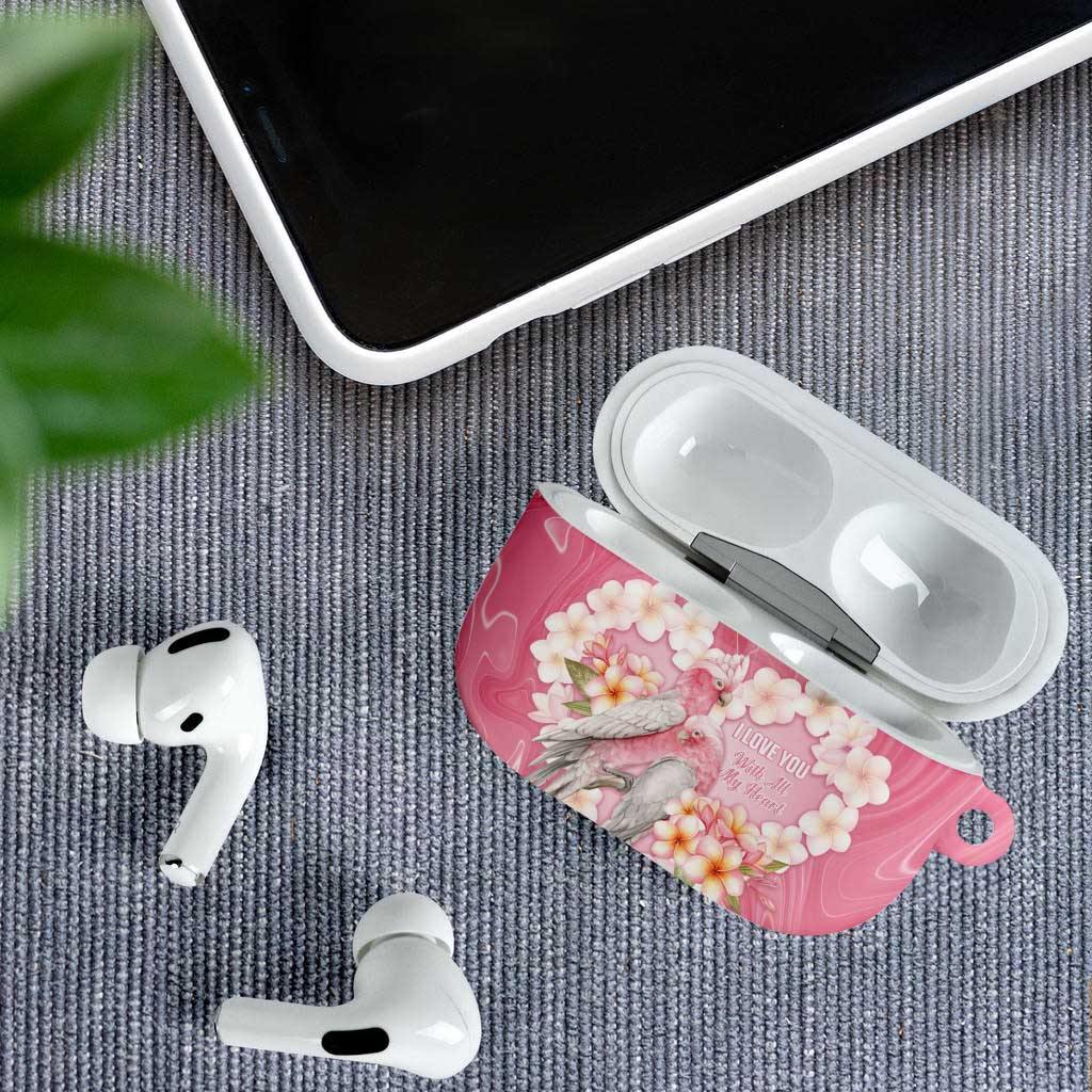 Pink Galah Australia Valentine's Day AirPods Case I Love You With All My Heart - Aussie Hoodie