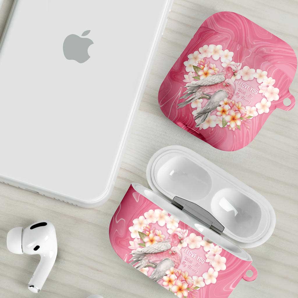 Pink Galah Australia Valentine's Day AirPods Case I Love You With All My Heart - Aussie Hoodie