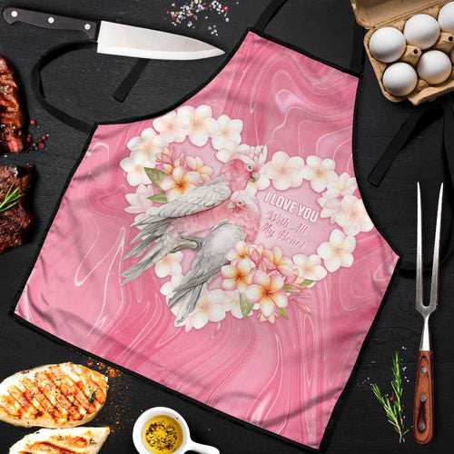 Pink Galah Australia Valentine's Day Apron I Love You With All My Heart - Aussie Hoodie