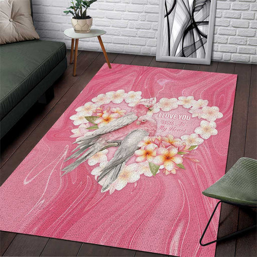 Pink Galah Australia Valentine's Day Area Rug I Love You With All My Heart - Aussie Hoodie