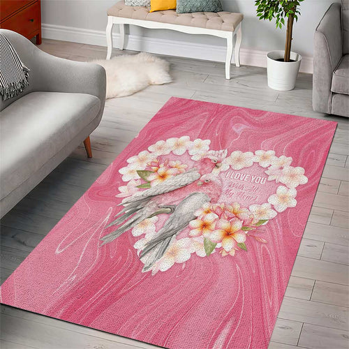 Pink Galah Australia Valentine's Day Area Rug I Love You With All My Heart - Aussie Hoodie