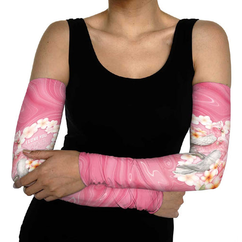 Personalised Pink Galah Australia Valentine's Day Arm Sleeves I Love You With All My Heart - Aussie Hoodie