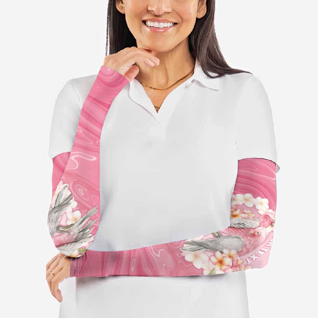 Personalised Pink Galah Australia Valentine's Day Arm Sleeves I Love You With All My Heart - Aussie Hoodie