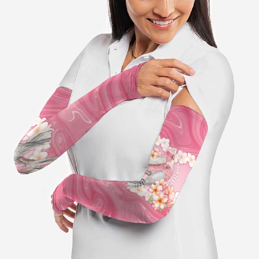 Personalised Pink Galah Australia Valentine's Day Arm Sleeves I Love You With All My Heart - Aussie Hoodie