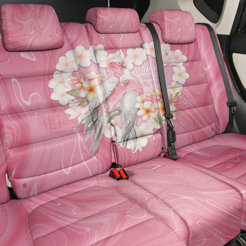 Pink Galah Australia Valentine's Day Back Car Seat Cover I Love You With All My Heart - Aussie Hoodie