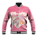 Personalised Pink Galah Australia Valentine's Day Baseball Jacket I Love You With All My Heart - Aussie Hoodie
