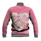 Personalised Pink Galah Australia Valentine's Day Baseball Jacket I Love You With All My Heart - Aussie Hoodie