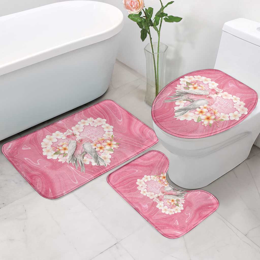 Pink Galah Australia Valentine's Day Bathroom Set I Love You With All My Heart - Aussie Hoodie