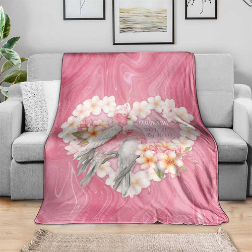 Pink Galah Australia Valentine's Day Blanket I Love You With All My Heart - Aussie Hoodie