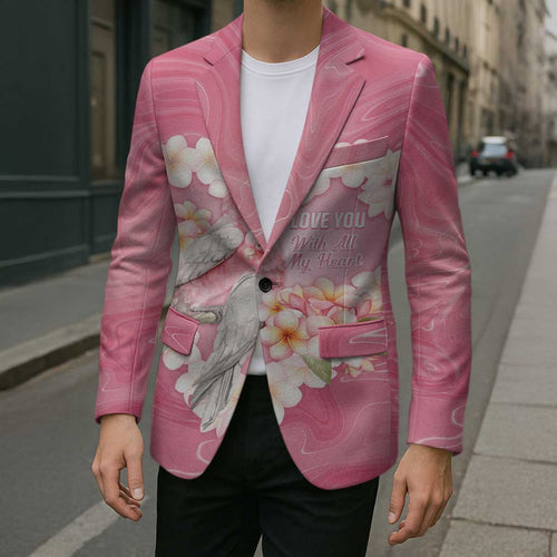 Personalised Pink Galah Australia Valentine's Day Blazer I Love You With All My Heart - Aussie Hoodie