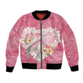 Personalised Pink Galah Australia Valentine's Day Bomber Jacket I Love You With All My Heart - Aussie Hoodie
