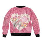 Personalised Pink Galah Australia Valentine's Day Bomber Jacket I Love You With All My Heart - Aussie Hoodie