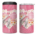 Personalised Pink Galah Australia Valentine's Day 4 in 1 Can Cooler Tumbler I Love You With All My Heart - Aussie Hoodie