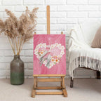 Pink Galah Australia Valentine's Day Canvas Wall Art I Love You With All My Heart - Aussie Hoodie