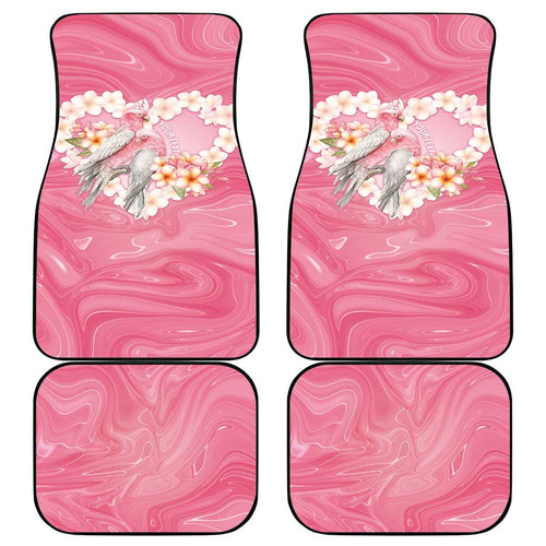 Personalised Pink Galah Australia Valentine's Day Car Mats I Love You With All My Heart - Aussie Hoodie