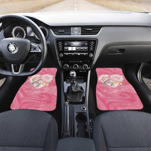 Personalised Pink Galah Australia Valentine's Day Car Mats I Love You With All My Heart - Aussie Hoodie