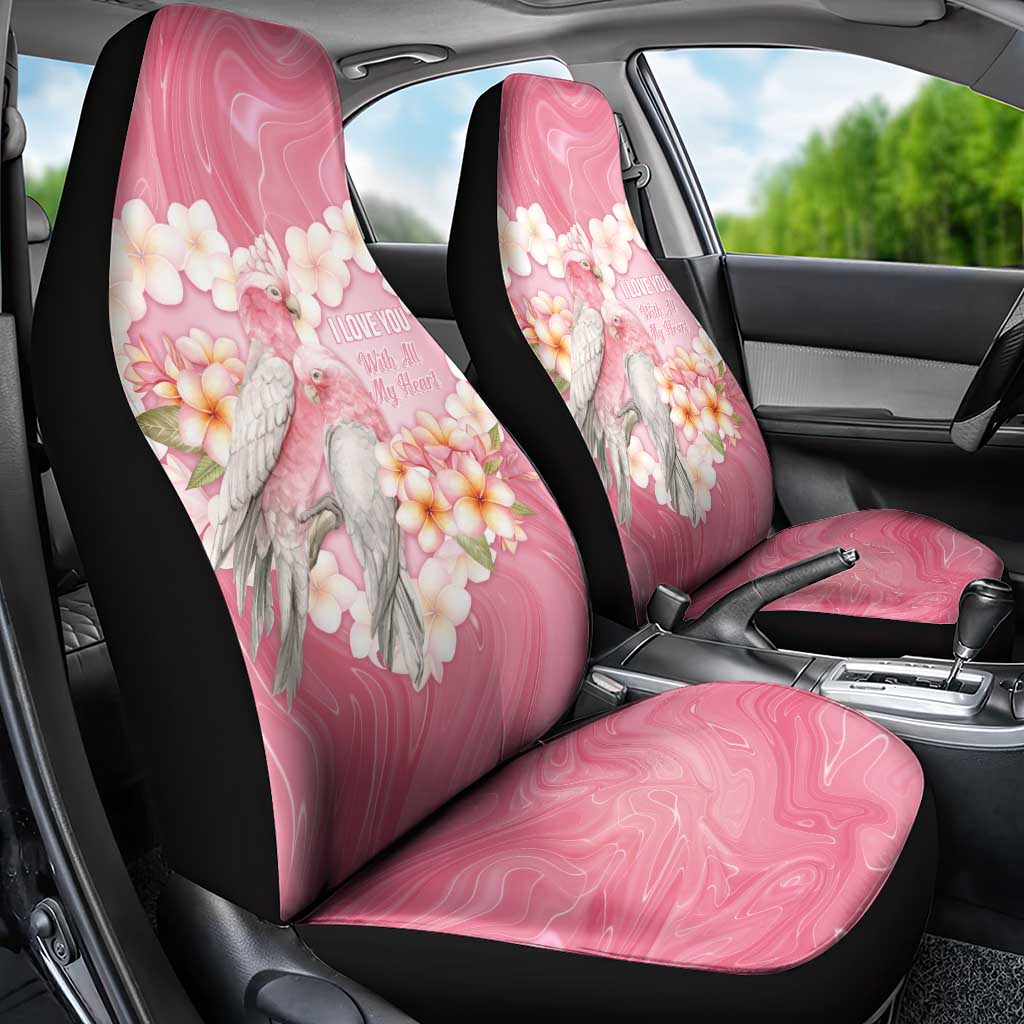 Pink Galah Australia Valentine's Day Car Seat Cover I Love You With All My Heart - Aussie Hoodie