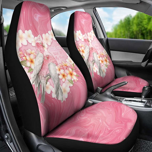 Pink Galah Australia Valentine's Day Car Seat Cover I Love You With All My Heart - Aussie Hoodie