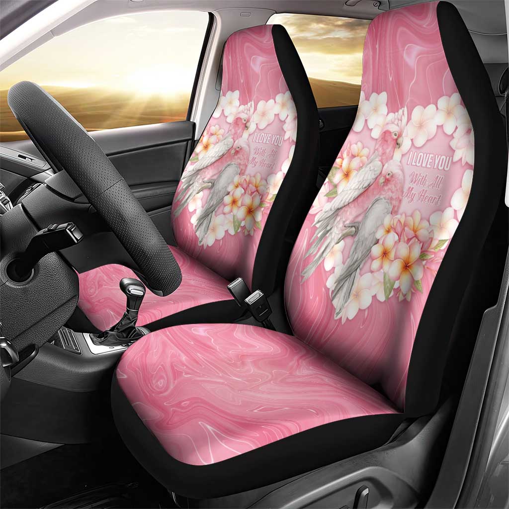 Pink Galah Australia Valentine's Day Car Seat Cover I Love You With All My Heart - Aussie Hoodie