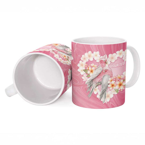 Personalised Pink Galah Australia Valentine's Day Ceramic Mug I Love You With All My Heart - Aussie Hoodie