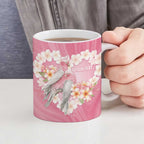 Personalised Pink Galah Australia Valentine's Day Ceramic Mug I Love You With All My Heart - Aussie Hoodie