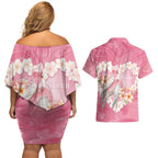 Personalised Pink Galah Australia Valentine's Day Couples Matching Off Shoulder Short Dress and Hawaiian Shirt I Love You With All My Heart - Aussie Hoodie