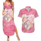 Personalised Pink Galah Australia Valentine's Day Couples Matching Summer Maxi Dress and Hawaiian Shirt I Love You With All My Heart - Aussie Hoodie