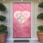 Personalised Pink Galah Australia Valentine's Day Door Cover I Love You With All My Heart - Aussie Hoodie