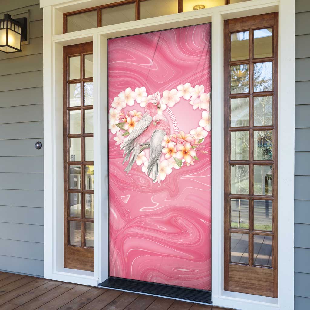Personalised Pink Galah Australia Valentine's Day Door Cover I Love You With All My Heart - Aussie Hoodie
