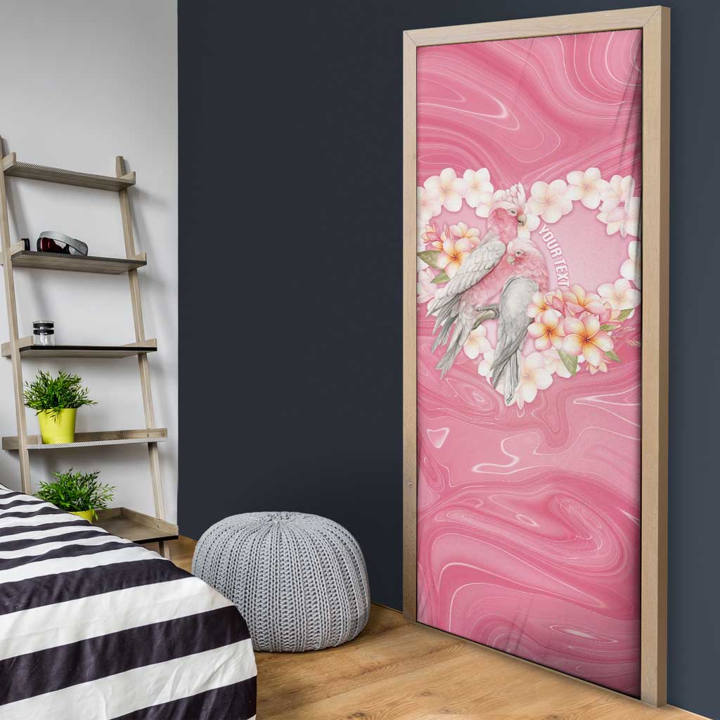 Personalised Pink Galah Australia Valentine's Day Door Cover I Love You With All My Heart - Aussie Hoodie