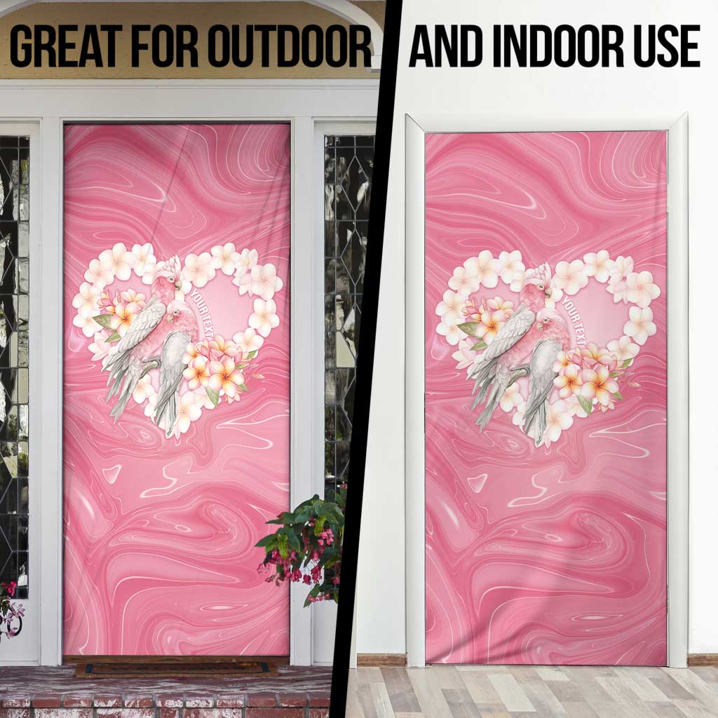 Personalised Pink Galah Australia Valentine's Day Door Cover I Love You With All My Heart - Aussie Hoodie