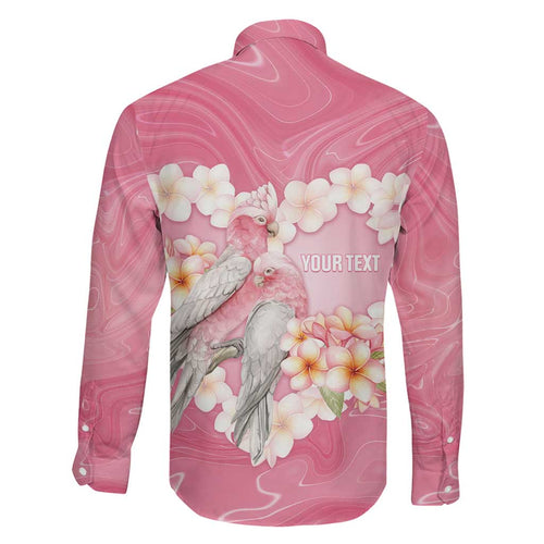 Personalised Pink Galah Australia Valentine's Day Family Matching Off Shoulder Maxi Dress and Hawaiian Shirt I Love You With All My Heart - Aussie Hoodie