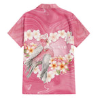 Personalised Pink Galah Australia Valentine's Day Family Matching Short Sleeve Bodycon Dress and Hawaiian Shirt I Love You With All My Heart - Aussie Hoodie