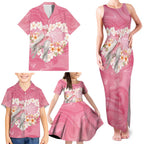 Personalised Pink Galah Australia Valentine's Day Family Matching Tank Maxi Dress and Hawaiian Shirt I Love You With All My Heart - Aussie Hoodie