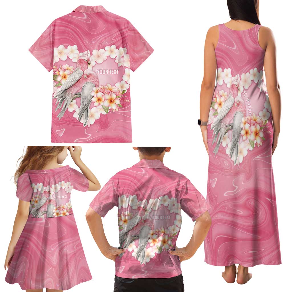 Personalised Pink Galah Australia Valentine's Day Family Matching Tank Maxi Dress and Hawaiian Shirt I Love You With All My Heart - Aussie Hoodie