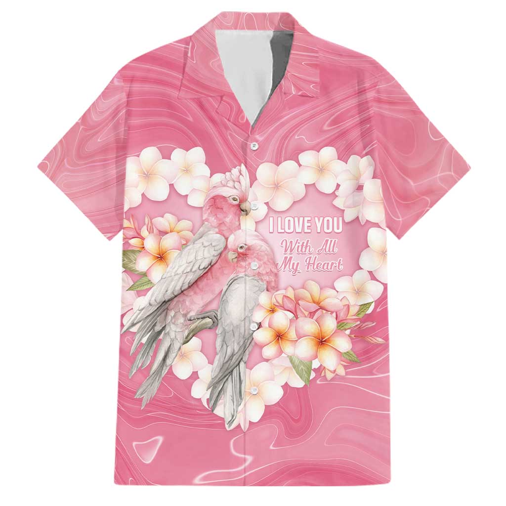 Personalised Pink Galah Australia Valentine's Day Family Matching Tank Maxi Dress and Hawaiian Shirt I Love You With All My Heart - Aussie Hoodie